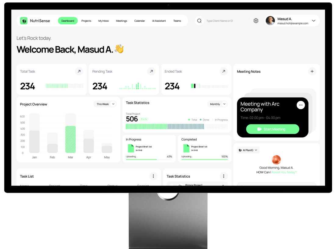 Sfera CRM dashboard preview